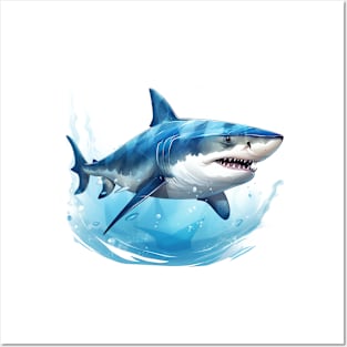 Blue Shark Posters and Art